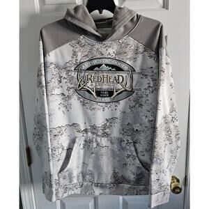 Men's RedHead Tundra White & Gray Camo Fleece Hoodie Hunting Size XL *READ*
